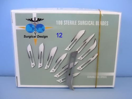 # 12 STAINLESS-STEEL BLADES / STERILE (COUNT 100)