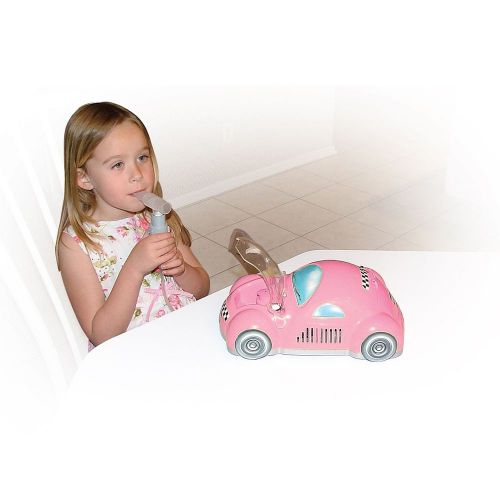 Pink Checker Pediatric Nebulizer Piston Powered Pump - Pink- Quiet Operation