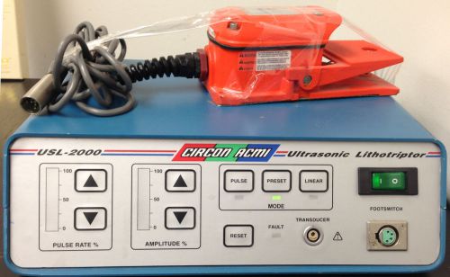 Circon acmi usl-2000 ultrasonic lithotriptor system with usl-fs footswitch for sale