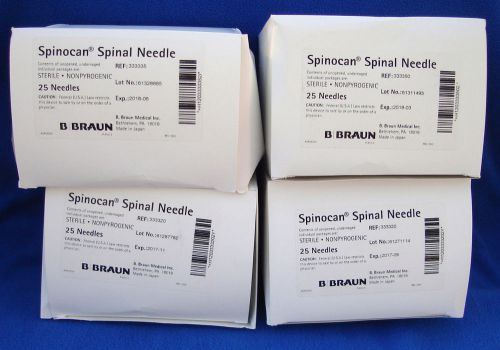 Lot of 74 B. Braun Spinocan Spinal Needles - Model 333350 333320 333335 - NEW