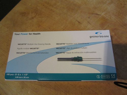 Greiner Vacuette Multiple Blood Sample Collection Needles 21G x100 Sterile