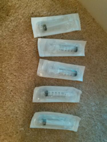 Set of five 5cc syrines, new sterile. for sale