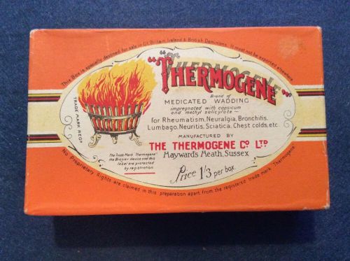 Thermogene Medicated Wadding - Haywards Heath, Sussex - 1930&#039;s - unused/sealed