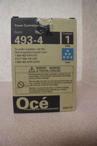 New Oce Cyan Toner, Genuine OEM, Part No. 493-4; CM3520 CM3525 CM4520 CM4525