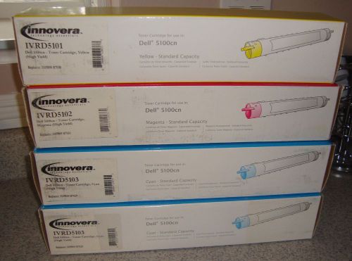 4pcs Brand New Innovera for Dell 5100cn, 2-Cyan, 1-Yellow, 1-Magenta