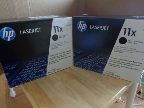 Lot of 2 New Genuine HP Laserjet 11X Black Toner Cartridge&#039;s, Factory Sealed Box