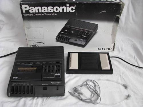 Panasonic RR-830 Standard Cassette Transcriber VSC with RP-2692 Foot Control
