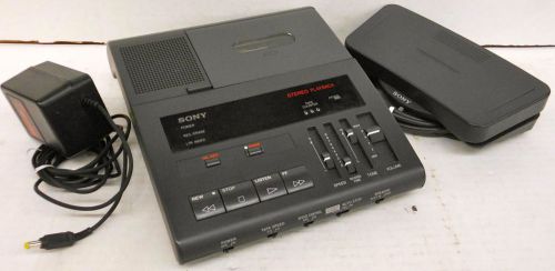 Sony bm-87dst dictator transcriber, full size cassette tape, with foot pedal for sale