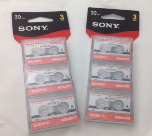 Sony mc-30 microcassette tapes 3-pack mc30r/3 30 min sealed for sale