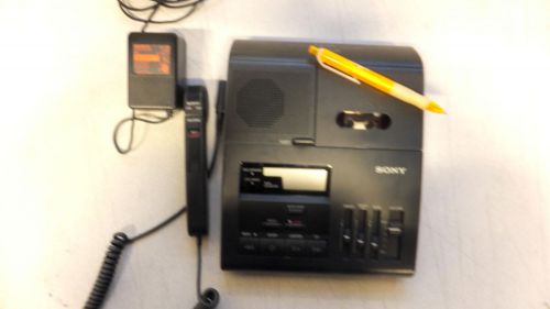 Used Sony BM-845 Desktop Cassette Voice Recorder w/handheld MIC, AC adapter