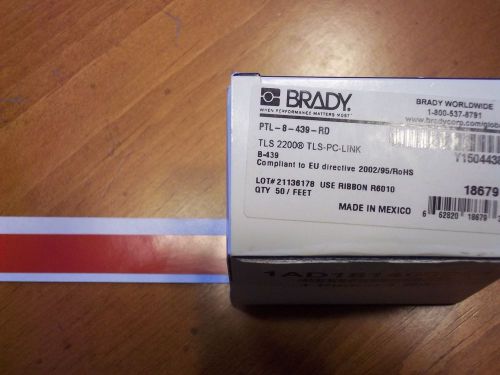 Brady Labels PTL-8-439-RD  QTY 50/Feet   1/2&#034; wide continuous Red