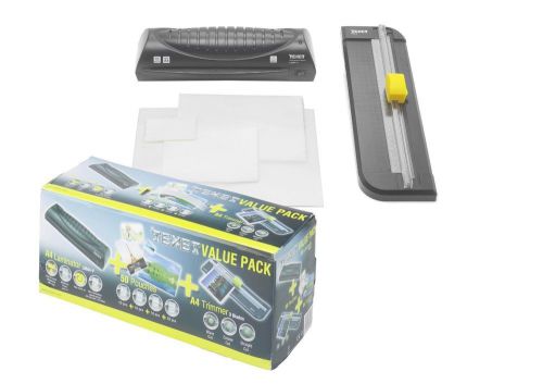 Texet A4 A5 A6 Hot Laminator Pouch Paper Trimmer Guillotine Value Pack UK 24748