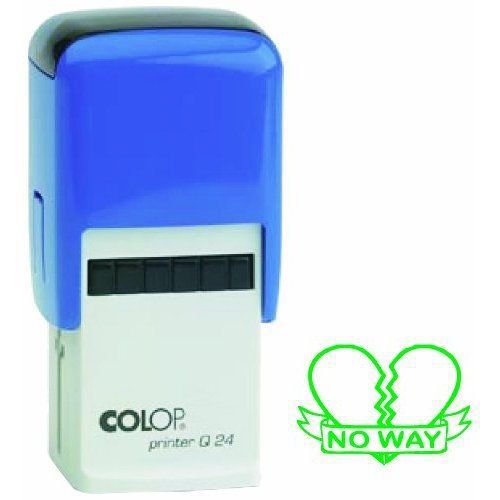 COLOP Printer Q24 No Way Broken Heart Stamp - Green