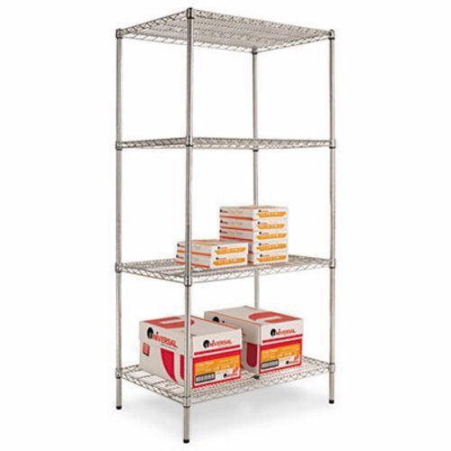 Alera wire shelving kit, 4 shelves, 36w x 24d x 72h, silver (alesw503624sr) for sale