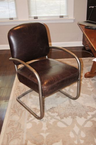 POTTERYBARN LEATHER ARCHER DESK CHAIR IN PERFECT CONDITION
