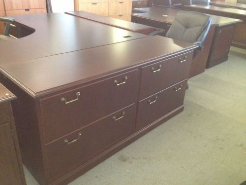 *4 DRAWER LATERAL SIZE CREDENZA by STEELCASE OFFICE FURN in MAHOGANY COLOR WOOD*