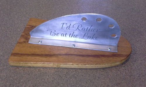 Custom desktop Name Plate made from vintage water ski fin (G)