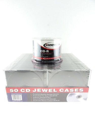 Bundle of 2 NIP 50 INNOVERA CD-R Inkjet Printable Surface &amp; 50 CD Jewel Cases