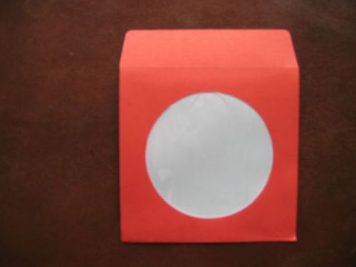 400 pcs 3&#034; red mini cd-r dvd-r paper sleeve envelope js207 for sale