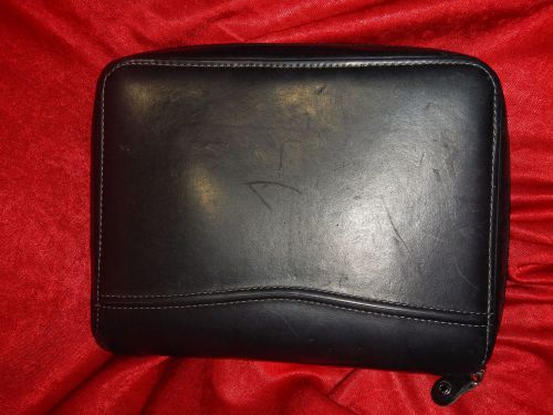 FRANKLIN COVEY Classic FULL Grain Leather 7 Ring Binder PLANNER Zip 1 INCH RINGS