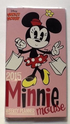 MINNIE Mouse 2015 WEEKLY PLANNER Pocket Purse Size Appointments Calendar PINK