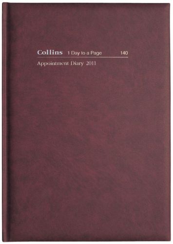 2015 Collins Appointment Diary 1 Day To A Page (A4 - 15 min per line) Burgundy