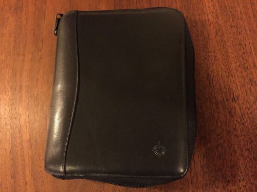 Franklin Covey Zipper Spacemaker Leather Compact Sz Planner Binder Holds iPhone