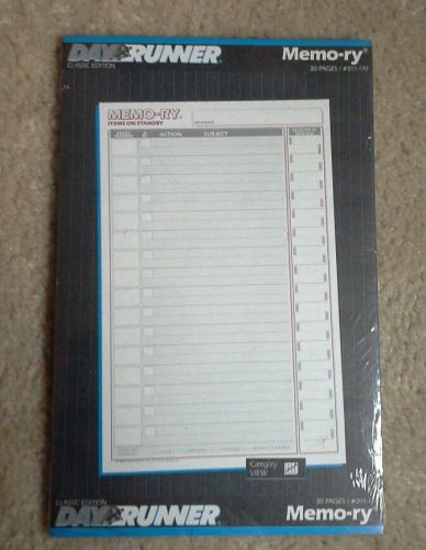 Dayrunner Memo-ry Refill Running Classic Edition #011-170 Memory NEW 30 Pages