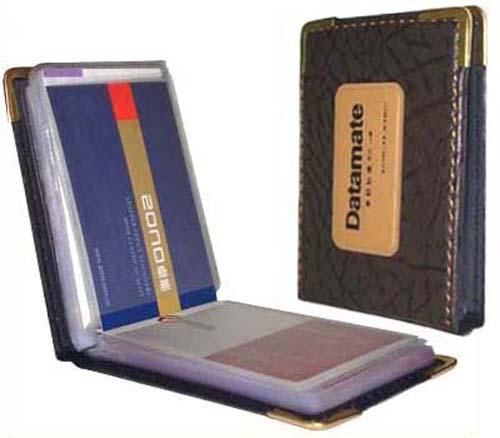 New 60 Cards Leather Business Waterproof Book ID Credit Card Case Holder B35D