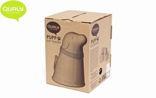 QUALY Houseware Pet Supplies Dog Cat Animal Feeder Food Bowl Storage Puppy Pink