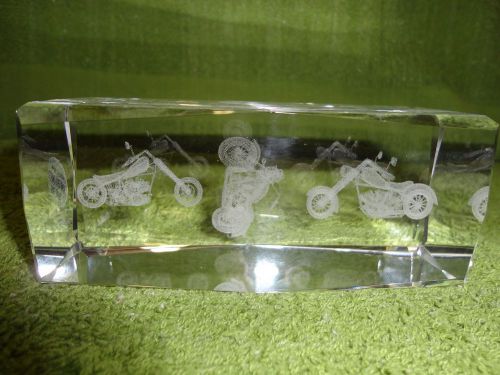 Harley - Holographic Motorcycles Paperweight with Case (#328)