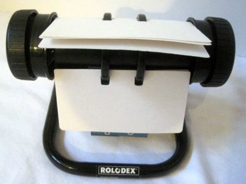 Vintage 5024X Rolodex Black Steel Frame Rotary File for 3&#034; x 5&#034; index cards