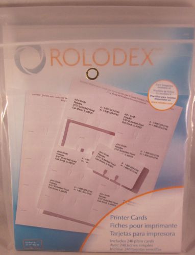 ROLODEX 240 Laser/Inkjet Printer Cards 2 1/4&#034; x 4&#034; Sanford Brand