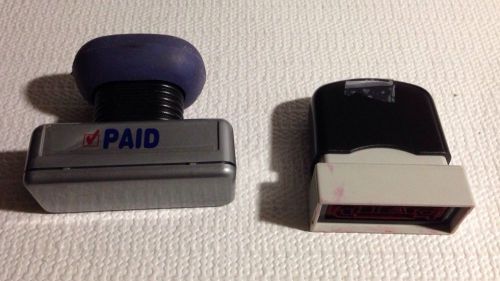 paid rubber stamp ( Lot Of 2)