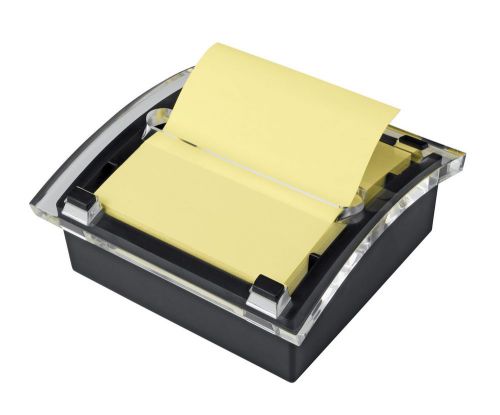Black with Clear Top Post-it Pop-up Notes Dispenser for 3 x 3-Inch Notes, Black