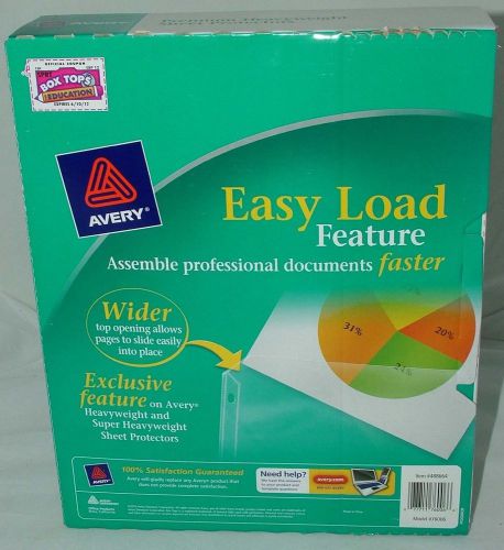 250 Avery Sheet Page Protectors Clear Heavy Duty 8.5 x 11 Top Load Documents New