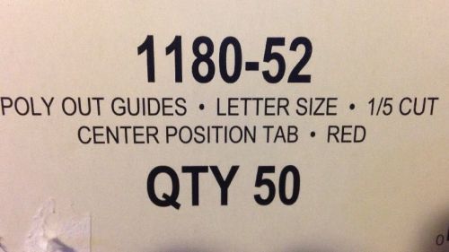 Smead 51920 Red Pocket Out Guides w/ Letter Pockets 1/5 Tab Poly, 3 x 5, 50/box