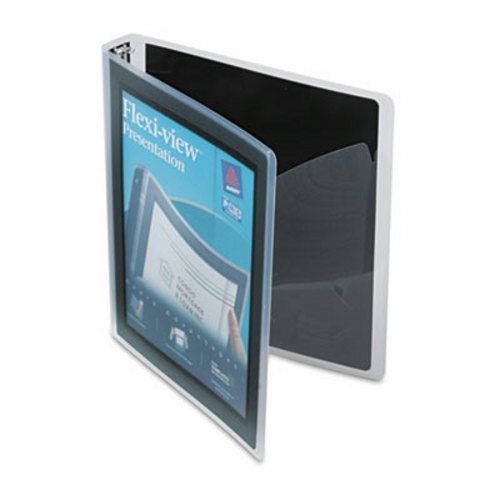 Avery Flexi-View Binder with Round Rings, 1&#034; Capacity, Black (AVE17686)
