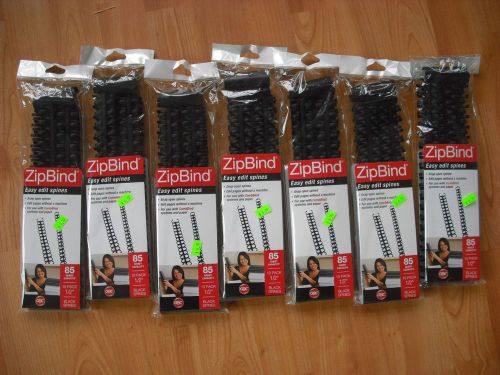 NIP GBC 1/2&#034; ZipBind Easy Edit Spines, use with CombBind System Lot of 70