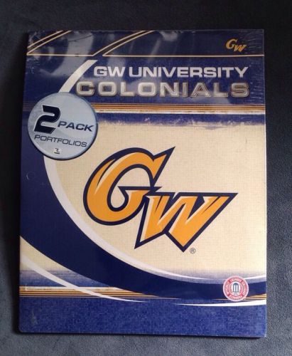 GW George Washington University Colonials Pack Of 2 Portfolios Folders. NEW!