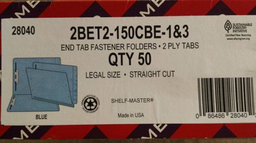 SMEAD 4 LOT Endtab fastener folders two-ply tabs Legal size straight cut  NEW