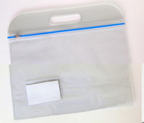 1 pcs a4 pvc document portfolio multi-purpose zipper bag holder with handle g for sale