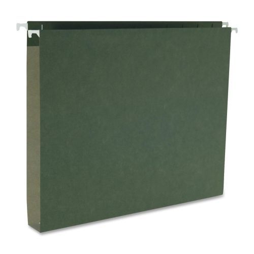 Business source hanging box bottom file folder -1&#034;exp- green- 25/box - bsn43850 for sale