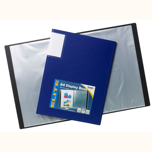 Elite 20 Pocket A4 Display Book - Glass Clear Pockets Presentation Portfolio