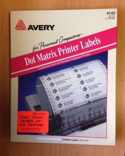 Avery 4143 White Dot Matrix Printer Labels