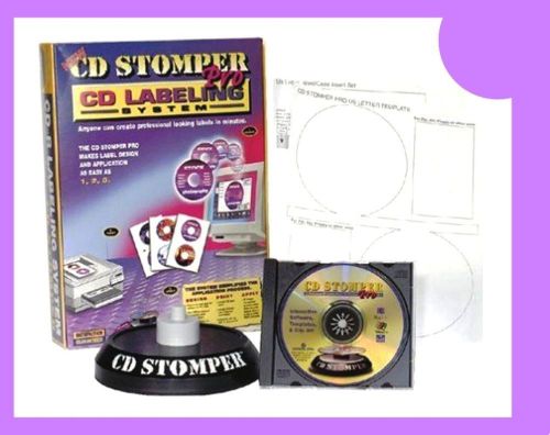 New CD Stomper- CD/DVD Custom Label Applicator Kit. Easy 1 2, 3 Print. Design CD