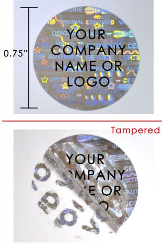 5,000 hologram round security labels sticker seals custom print silver  3/4&#034; ps3 for sale