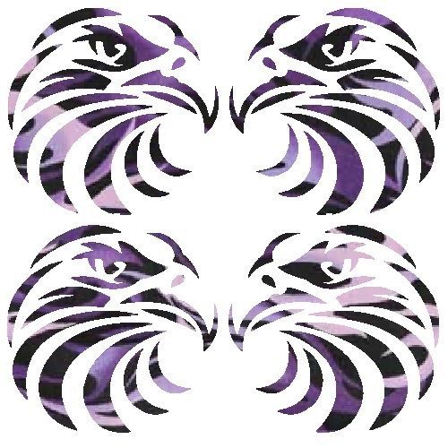 30 Custom Purple Eagle Art Personalized Address Labels