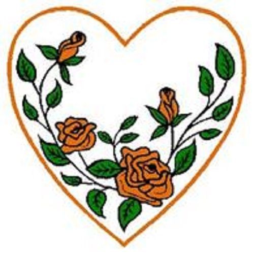 30 Custom Orange Rose Heart Personalized Address Labels
