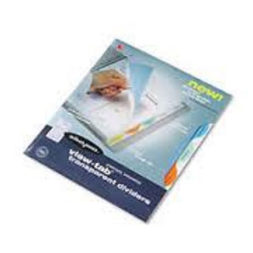 View-Tab Transparent Index Dividers, 5-Tab, Square, Letter, Assorted,(Lot of 5)
